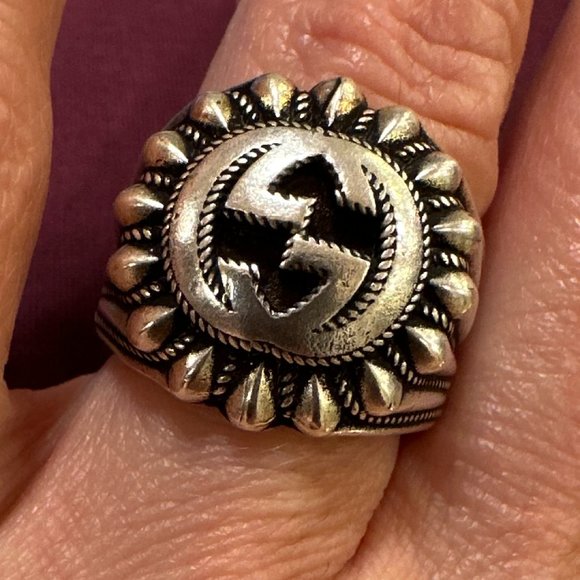 Gucci Interlocking GG Engraved Ring sterling silver. New in box - Picture 1 of 8